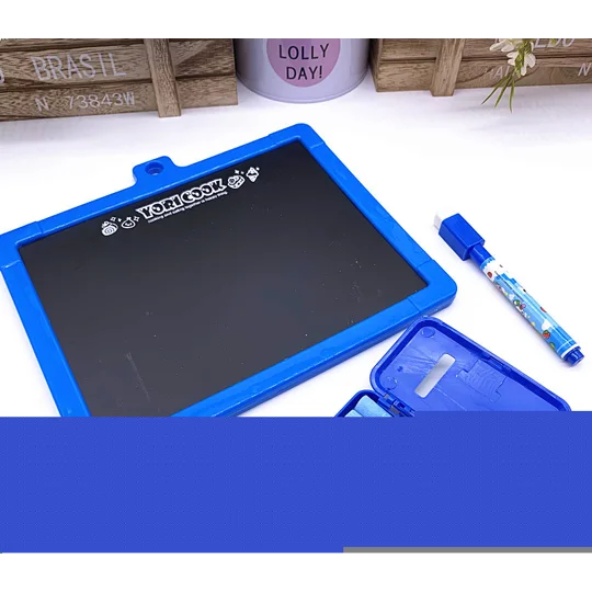 Kids Magnetic Writing Board Set Erasable Drawing Panel with Marker & Cartoon Accessories Random Colo
