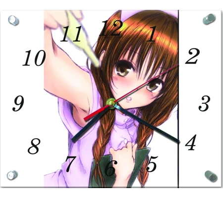 To Love Ru Trouble Glass Hanging Clock 20X25 cm