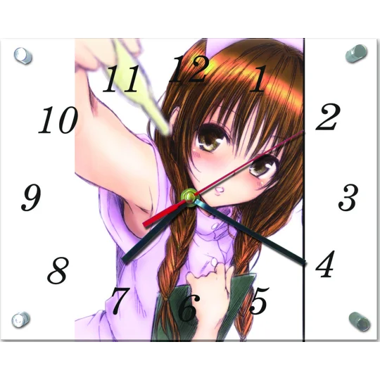 To Love Ru Trouble Glass Hanging Clock 20X25 cm