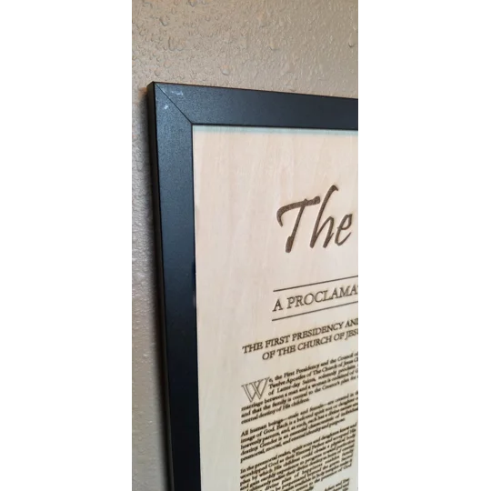 Family Proclamation - engraved