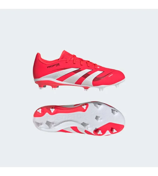 ADIDAS PREDATOR LEAGUE FG JUNIOR FOOTBALL BOOTS - RED/WHITE