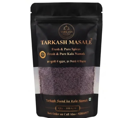 Kala Namak Powder, Black Salt Powder for Chaat, Fruits, Raita and Daily Seasoning, Tangy Spice Salt,