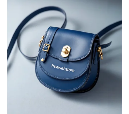Men's Designer Blue Saddle Bag