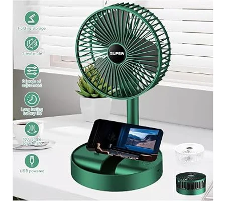 Foldable desk fan