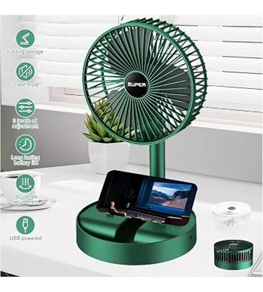 Foldable desk fan