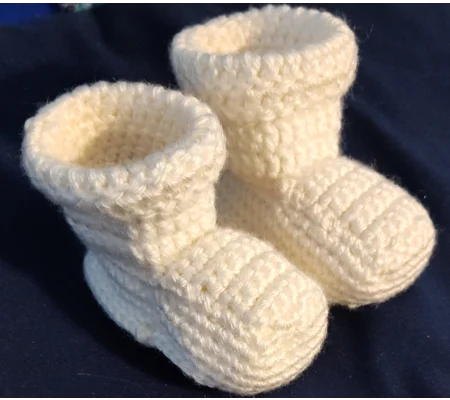 White Baby Booties 2