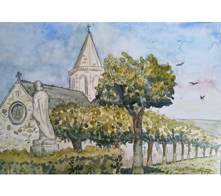 Original signed watercolour entitled 