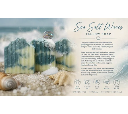 tallow soap ( sea salt waves)