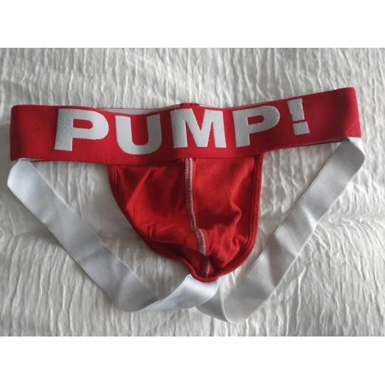 Used Pump! Jockstrap, Red
