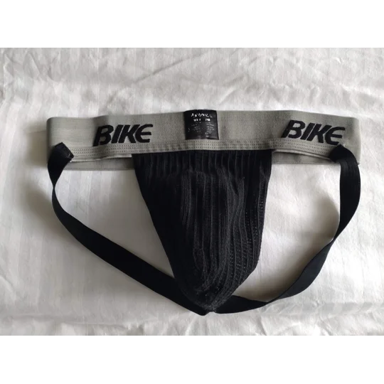 Used Bike Swimmer Jockstrap, Black/Grey