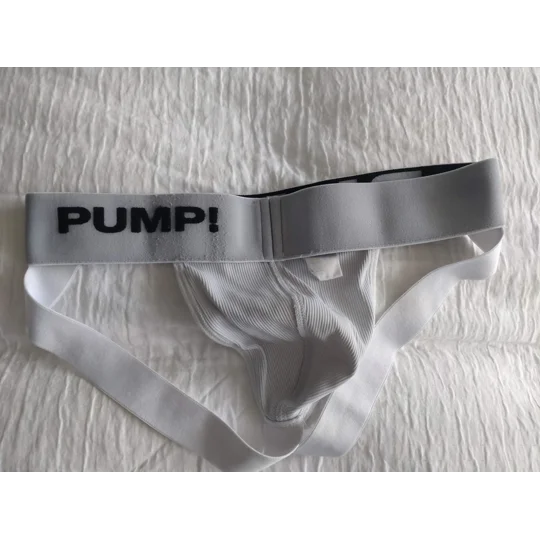 Used Pump! Classic Jockstrap, White