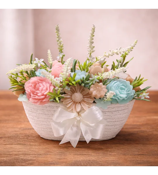 Cesta Jardim Pastel