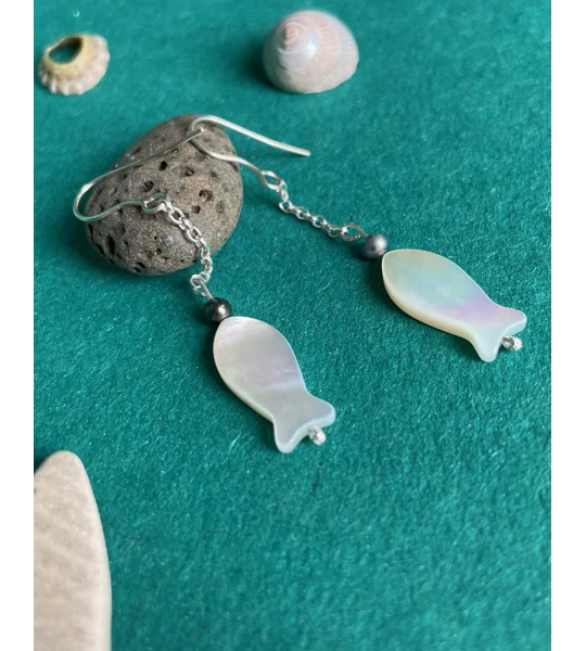 Pearlfish Drop Earrings