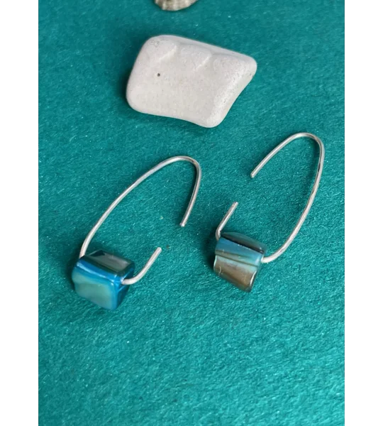Recycled Silver & Baroque Pearl Earrings