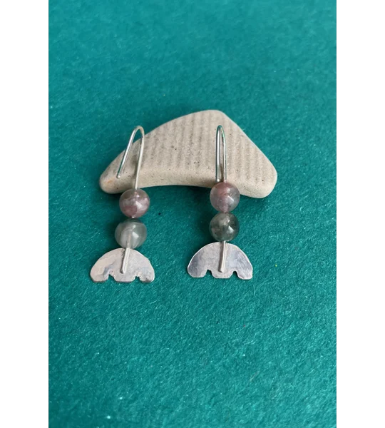 Tourmaline Flower Earrings