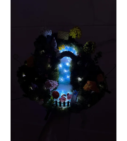 Enchanted Forest Wearable Art Hat | Miniature Sprout Garden | Fairy Garden Diorama | Handmade Fantas