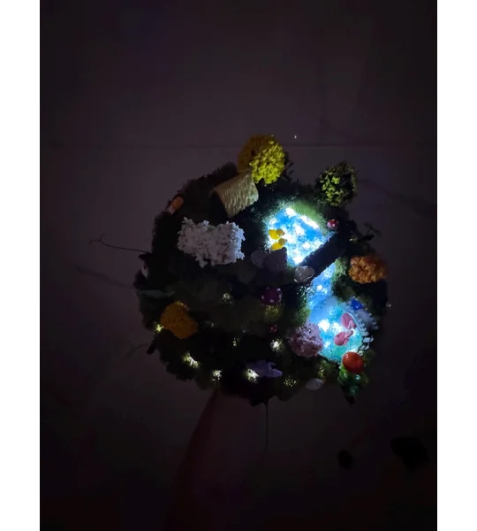 Enchanted Forest Wearable Art Hat | Miniature Sprout Garden | Fairy Garden Diorama | Handmade Fantas