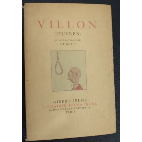 Villon (oeuvres) Du Gibert Jeune