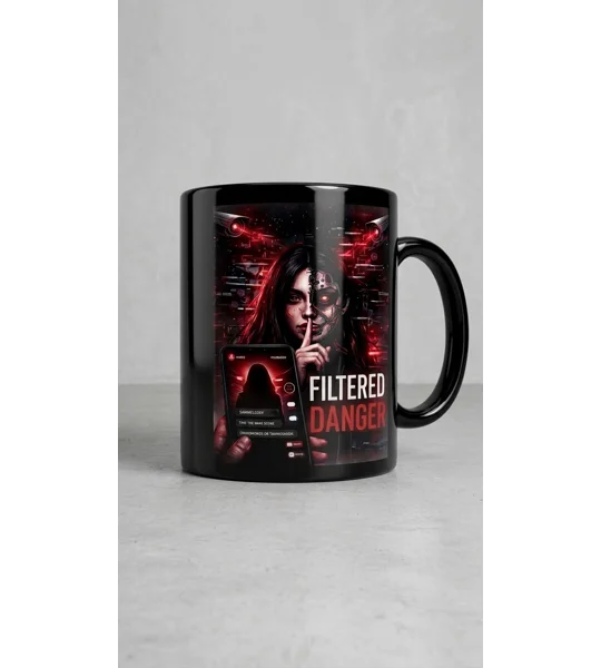 Black filtered danger mug