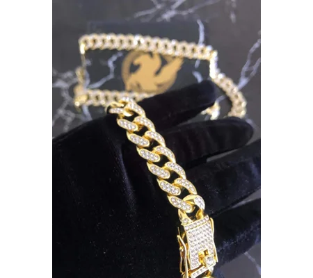 Midas Iced out Cuban link bracelet