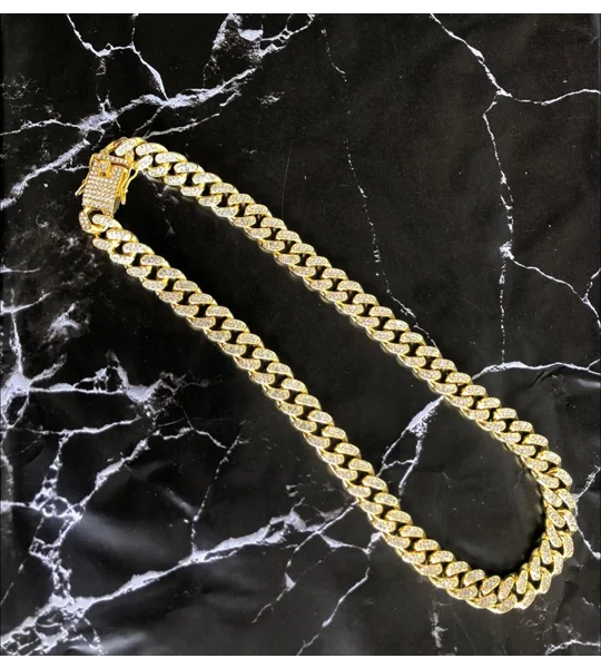 Midas Iced out Cuban link necklace chain