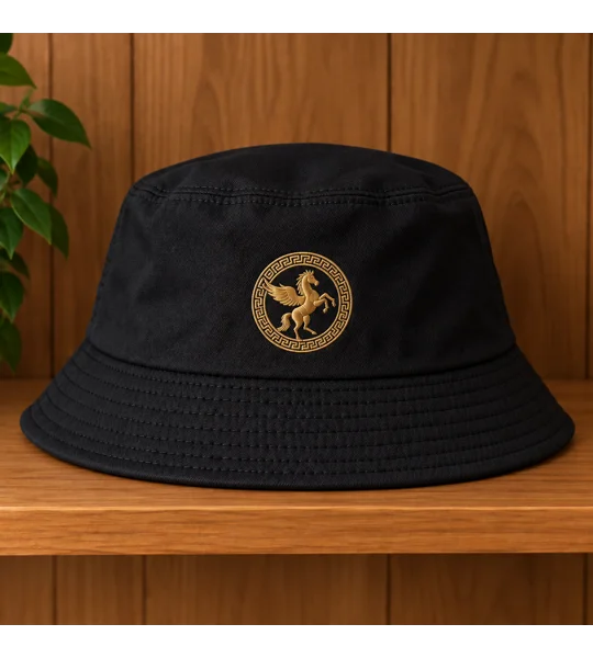 Black Flex Logo bucket hat