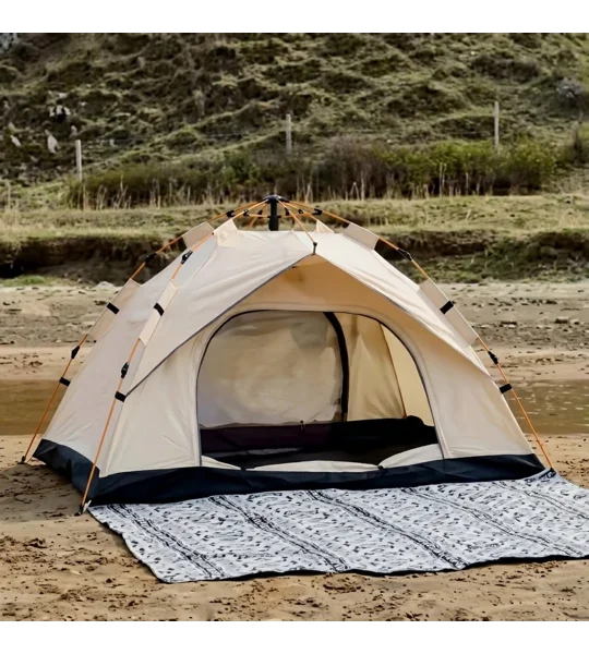 Tent - Portable 3-4 Person Sun & Rain Shelter for Beach & Camping