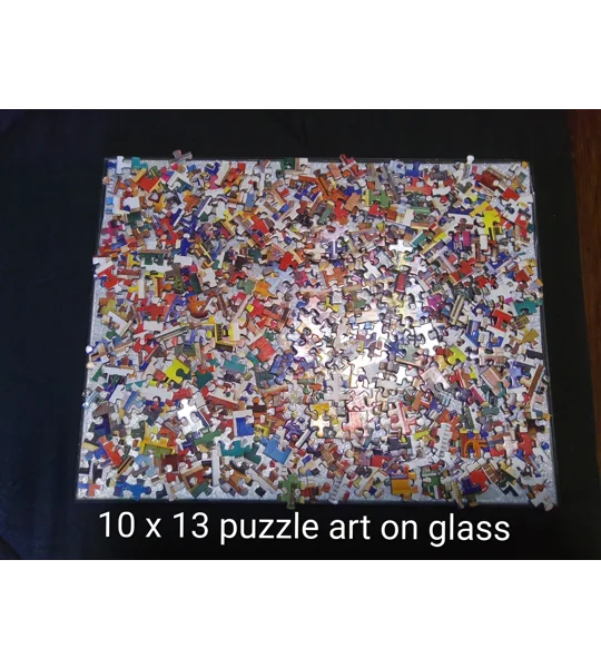 10 X 13 puzzle art on glass