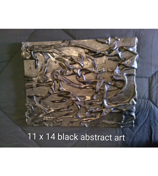 11 x 14 black 3d art on canvas