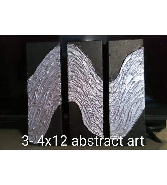 3 - 4 x 12 abstract art