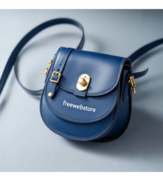 Men's Designer Blue Saddle Bag