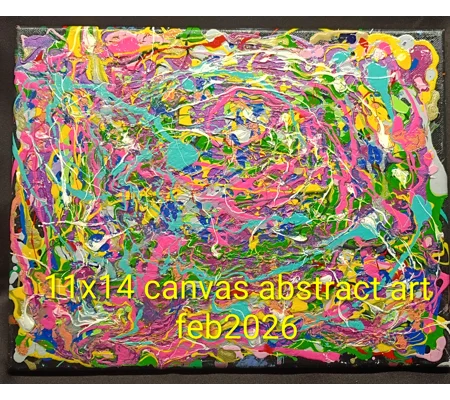 11x14 canvas splatter art
