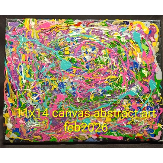 11x14 canvas splatter art