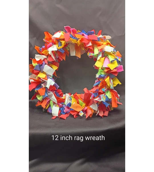 Upcycled 10-inch wreath