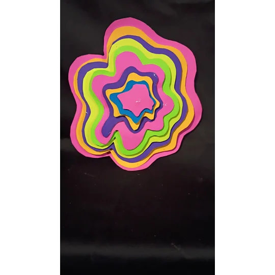 Colorful posterboard 3d art