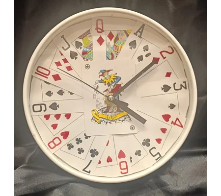10 inch playing cards clock