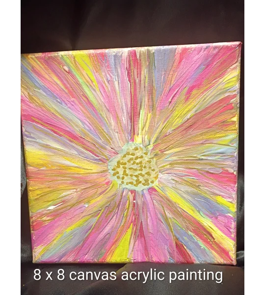 12x12 canvas flower painting