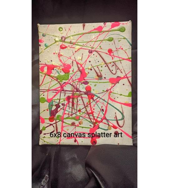 6x8 splatter art