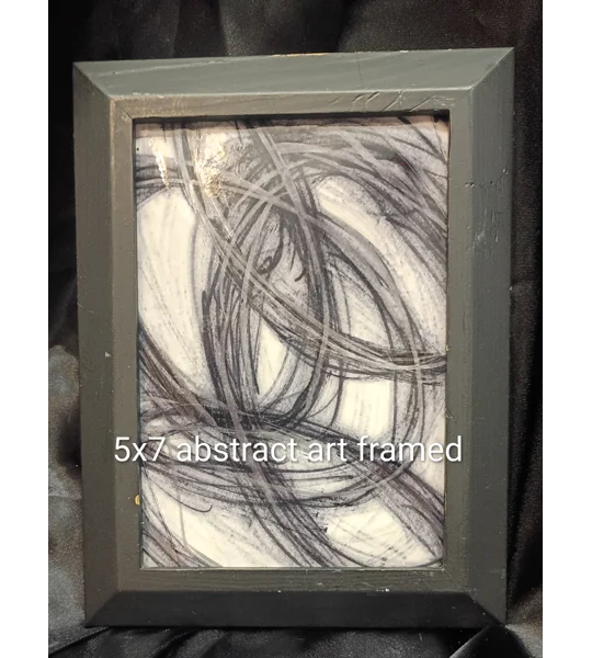 5x7 black and white abstract art