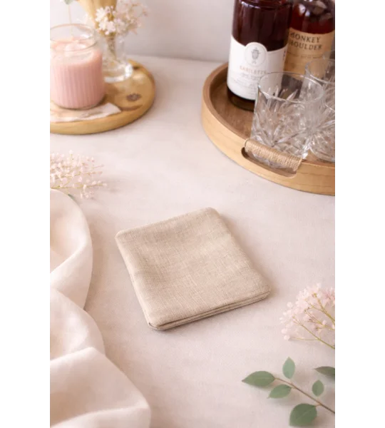 Coasters (4 Pack) - Oatmeal Linen