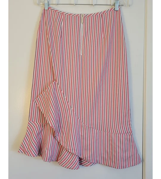 Coryn Striped Asymmetric Midi Skirt Ted Baker London Size 2 (US 4-6) NWE