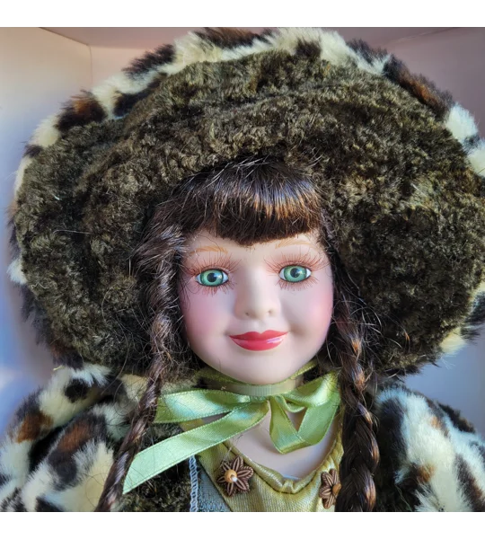 Christina Verdi Fine Genuine Porcelain Doll Green Dress Collection Edition-2003