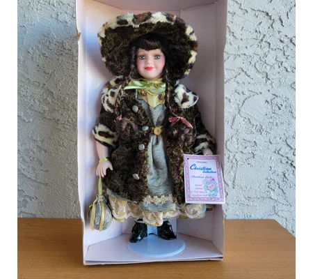 Christina Verdi Fine Genuine Porcelain Doll Green Dress Collection Edition-2003