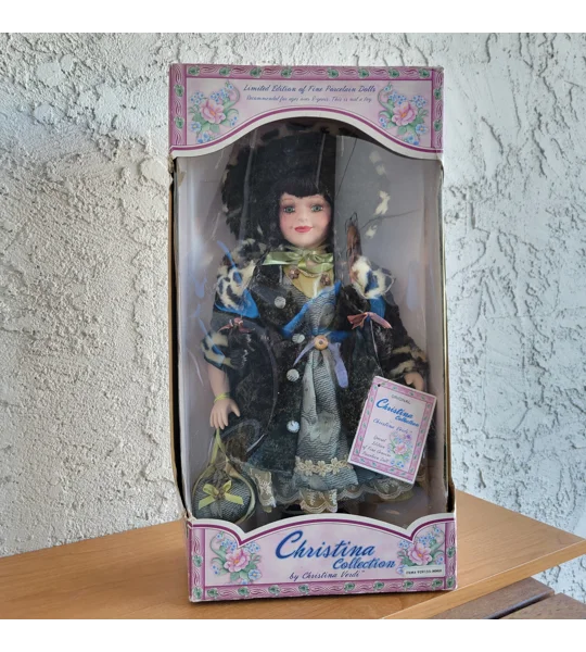 Christina Verdi Fine Genuine Porcelain Doll Green Dress Collection Edition-2003