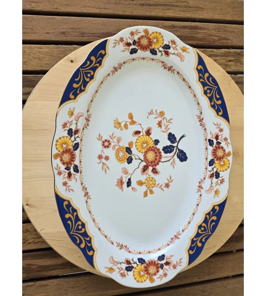 Canton Fair Platter 14” - Home Beautiful ME217 Fine China Chrysanthemums/Peonies