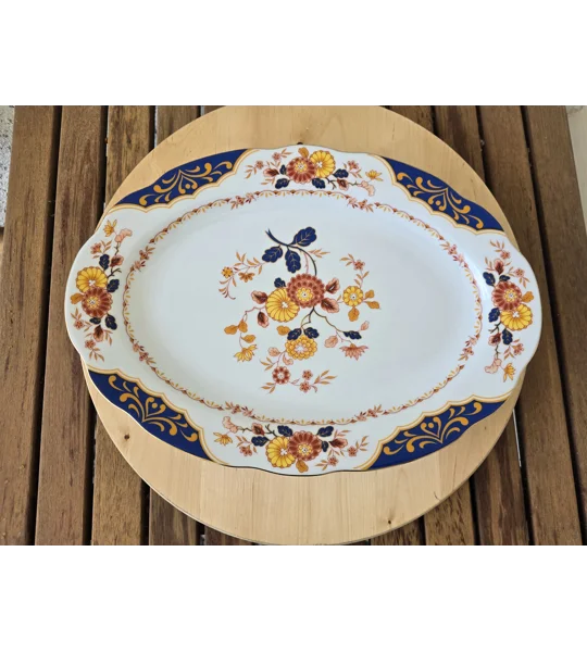 Canton Fair Platter 14” - Home Beautiful ME217 Fine China Chrysanthemums/Peonies
