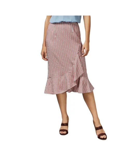 Coryn Striped Asymmetric Midi Skirt Ted Baker London Size 2 (US 4-6) NWE