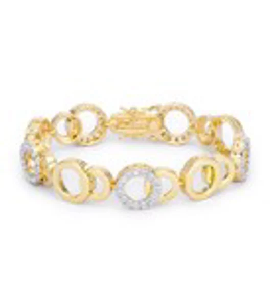 Circle Bijoux 7 Inch Two Tone Bracelet
