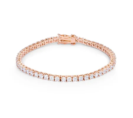 5.75ct Rose Goldtone Cubic Zirconia Tennis Bracelet