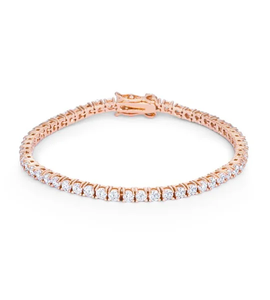 5.75ct Rose Goldtone Cubic Zirconia Tennis Bracelet